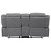 Higgins - Pillow Top Arm Motion Loveseat with Console Unique Piece Furniture